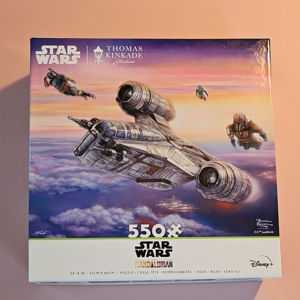 Thomas Kinkade Star Wars Mandalorian Puzzle - Purple and Blue